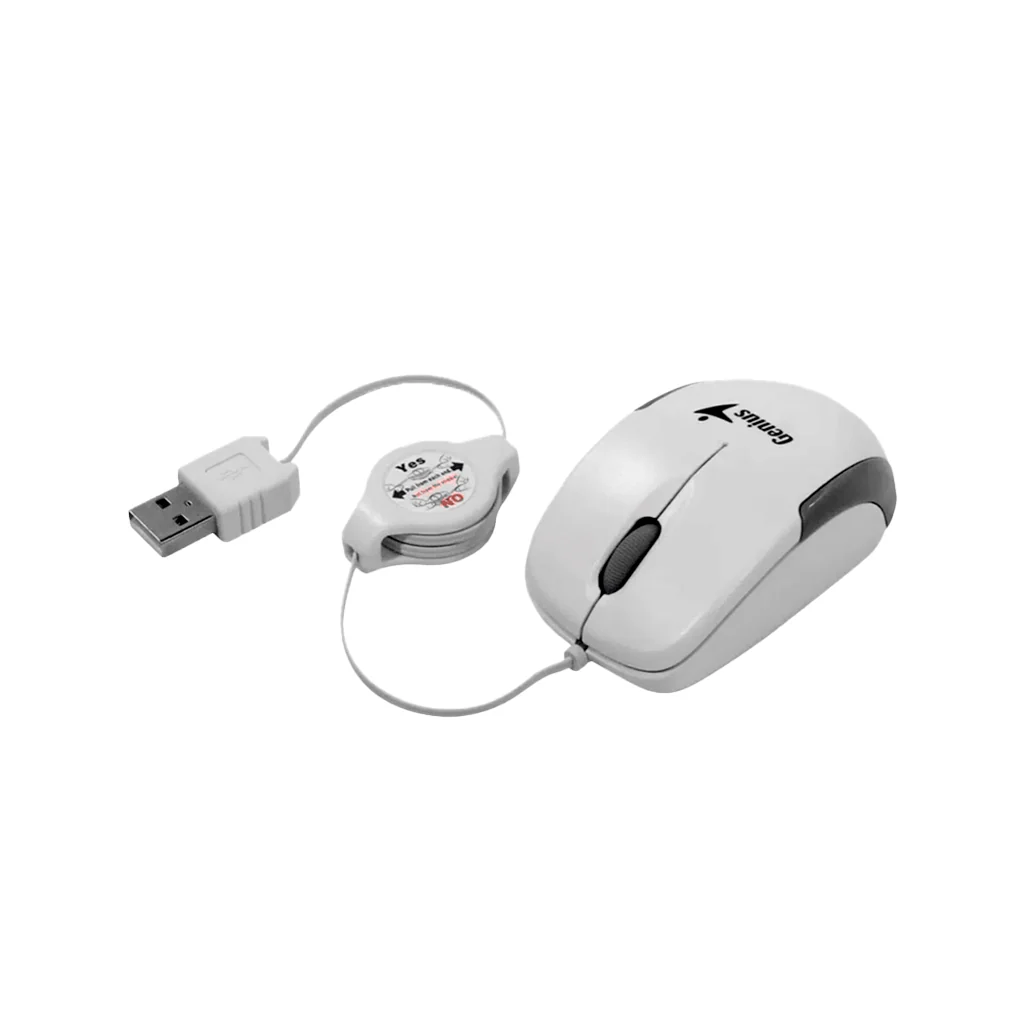 MOUSE GENIUS MICRO TRAVELER | RETRACTIL | 1,000 DPI | BLANCO - Imagen 4