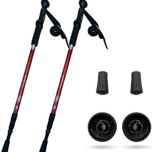 CXS Bastones Trekking Bastones Senderismo Ligeros de Aleación de Aluminio Ajustables