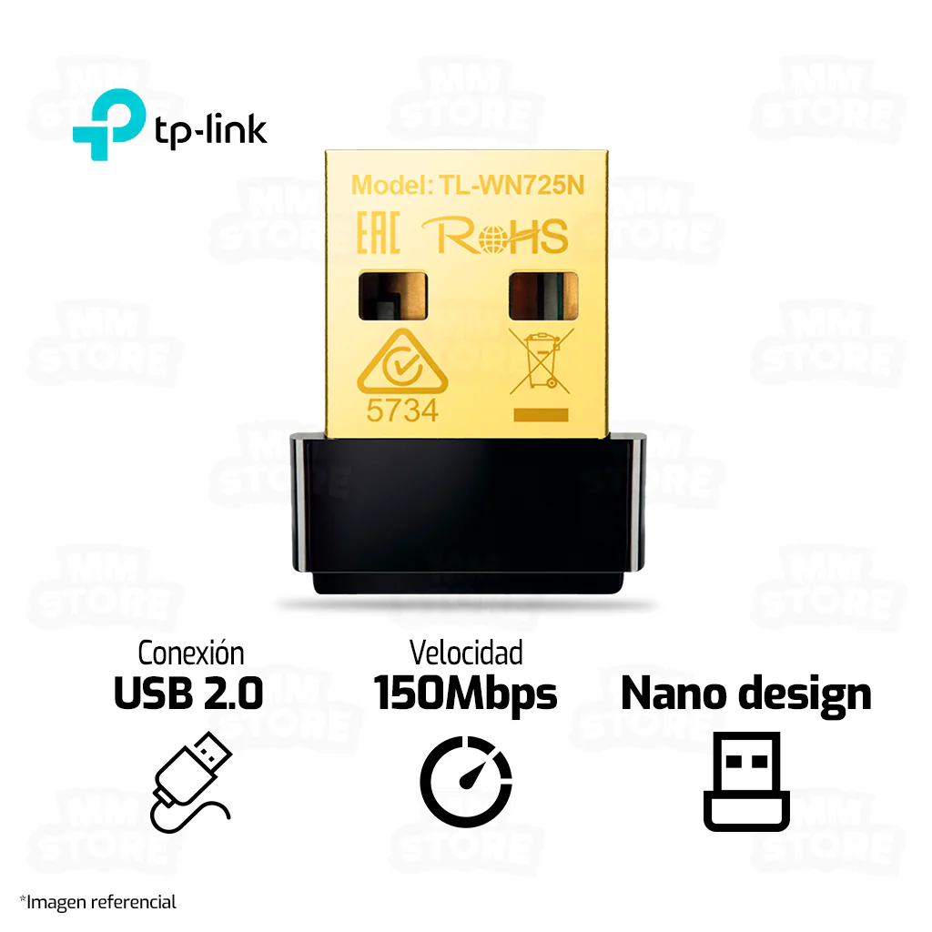 ADAPTADOR WIFI USB NANO N TL-WN725N | 150 Mbps | USB 2.0 - Imagen 2