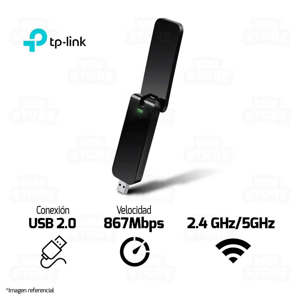 ADAPTADOR WIFI TP-LINK TL-ARCHER T4U | USB 2.0 | 2.4 GHz - 5GHz - Imagen 2