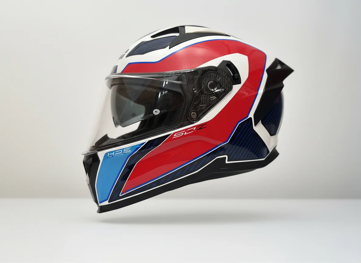 CASCO INTEGRAL GIVI H50Z BLANCO ROJO AZUL BRILLANTE