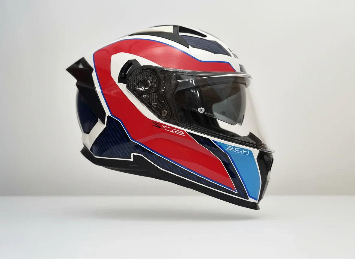 CASCO INTEGRAL GIVI H50Z BLANCO ROJO AZUL BRILLANTE - Imagen 3