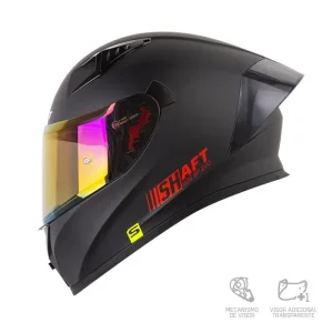 CASCO INTEGRAL SHAFT 526SP EVO SOLID NEGRO MATE ROJO