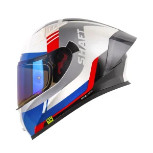 CASCO INTEGRAL SHAFT 526SP EVO TRIUMPH BLANCO ROJO AZUL BRILLANTE