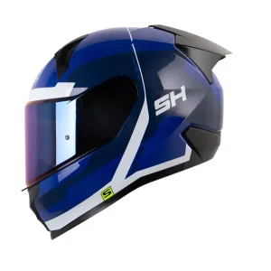 CASCO INTEGRAL SHAFT 560 EVO TEYK AZUL BLANCO BRILLANTE