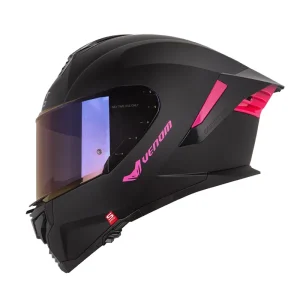 CASCO INTEGRAL SHAFT PRO 609 VENOM SOLID NEGRO ROSA MATE