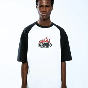 Camiseta GRIMEY manga corta GA722-VLT-FW24 SCRATCHING MEMORIES OVERSIZED TEE black-negro