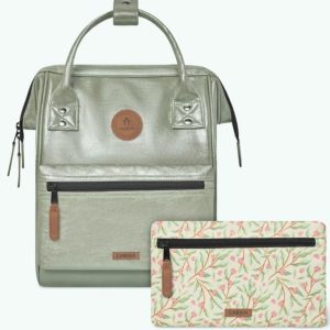 MOCHILA -BOLSO CABAIA RIVERDALE GREEN IRIDESCENT TWO POCKETS small-verde claro