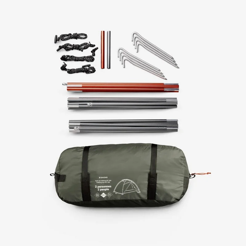 Carpa para acampar domo trekking 2 personas SIMOND MT500 - Imagen 6