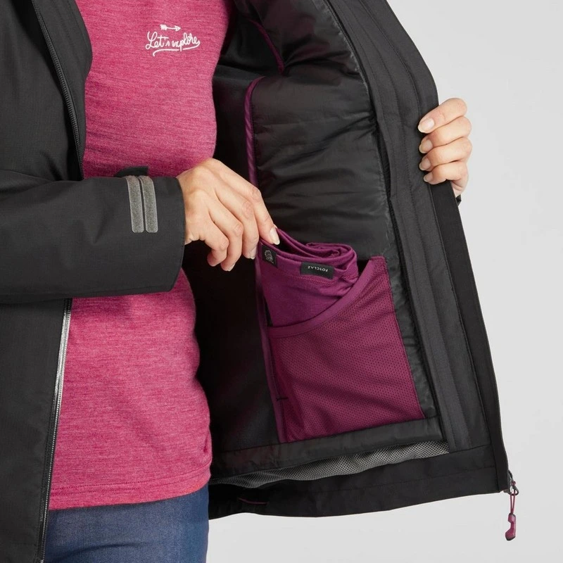 Casaca impermeable 3en1 (-8°C) forclaz TRAVEL500 - Imagen 3