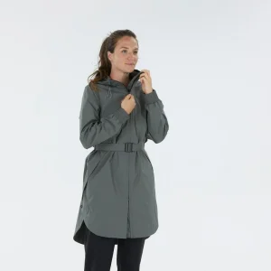 Casaca impermeable de mujer quechua RAINCUT LONG