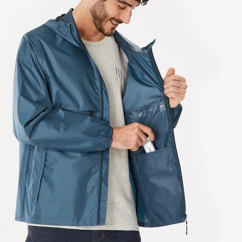 Chubasquero impermeable cremallera entera Quechua Raincut - Imagen 4