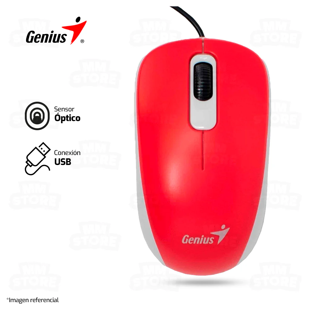 MOUSE GENIUS DX-110 | 1,000 DPI | ROJO - Imagen 2