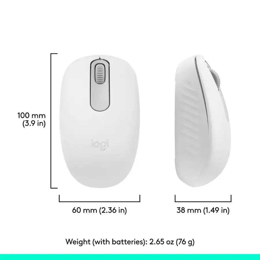 MOUSE LOGITECH M196 | BLUETOOTH | 1,000 DPI | BLANCO - Imagen 3