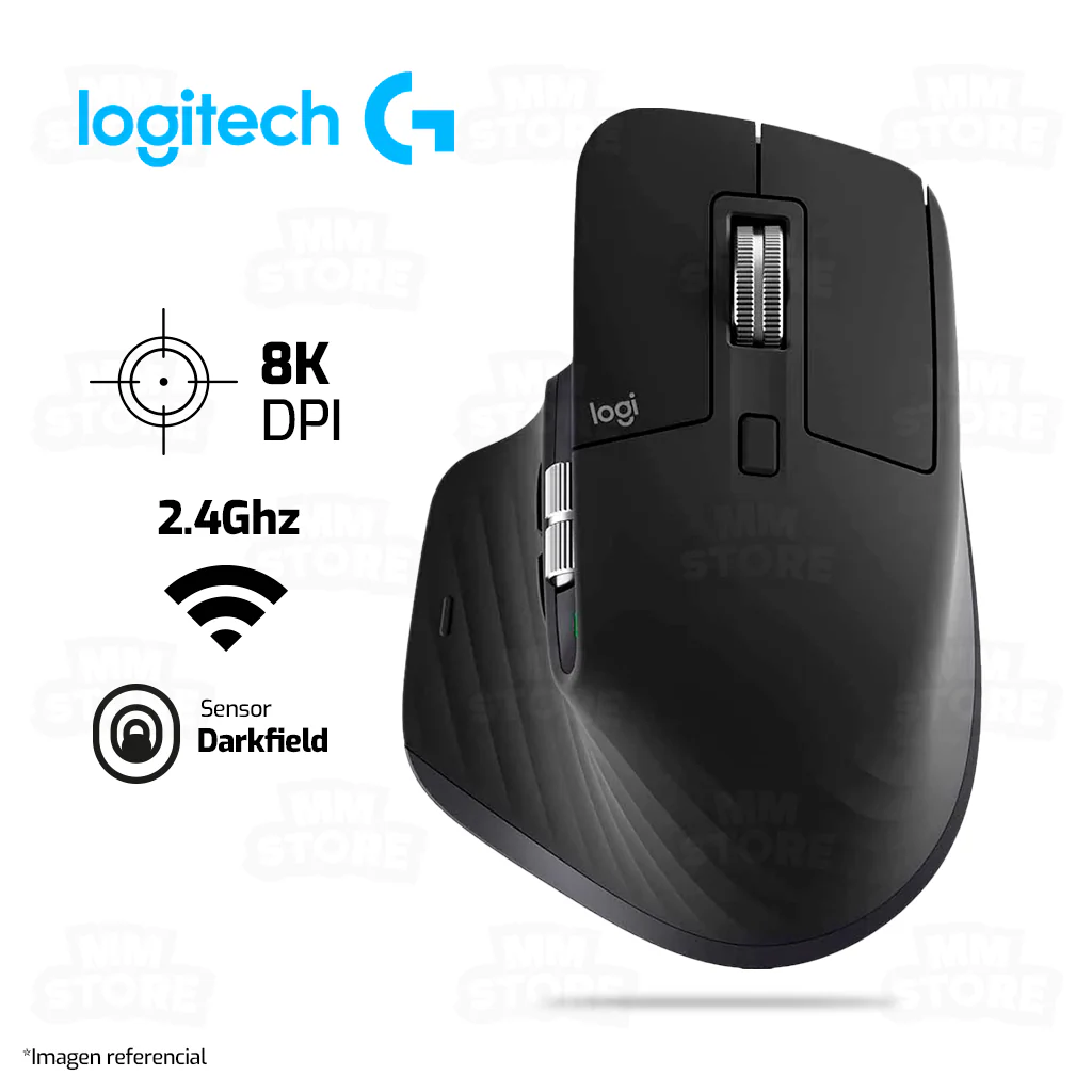 MOUSE LOGITECH MX MASTER 3S | INALAMBRICO | 8,000 DPI | NEGRO