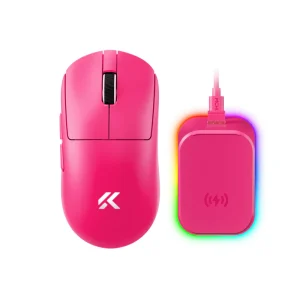 MOUSE MCHOSE A7 V2 ULTRA + | INALAMBRICO | 42,000 DPI | RGB | ROSE RED