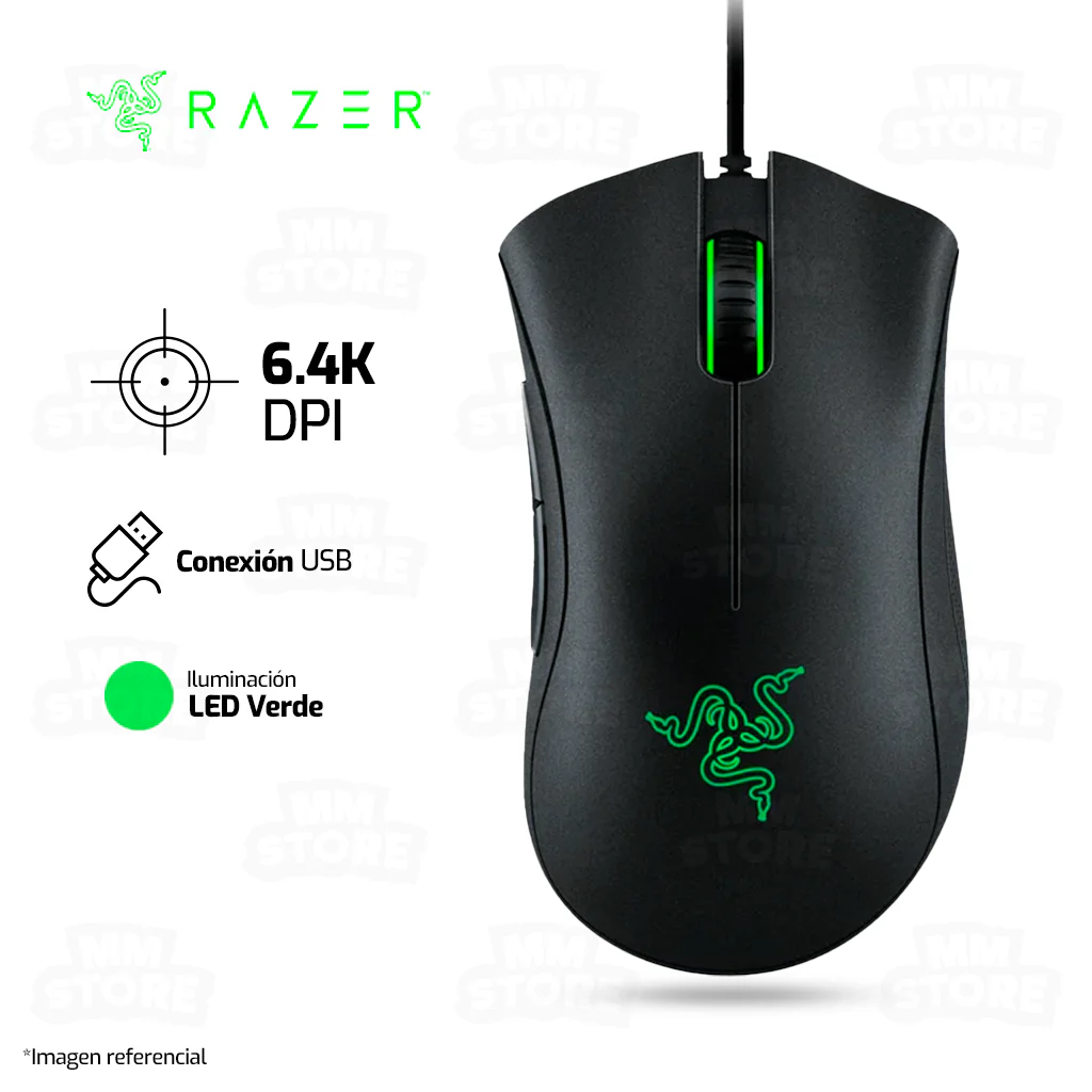 MOUSE RAZER DEATHADDER ESSENTIAL | 6,400 DPI | NEGRO - Imagen 2