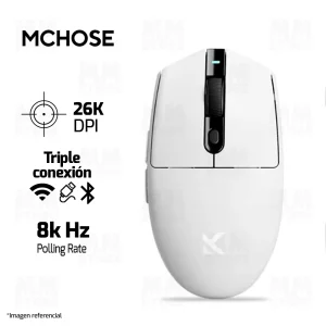 MOUSE MCHOSE G3 ULTRA | INALAMBRICO | 8000 Hz | BLANCO