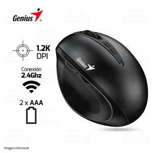 MOUSE GENIUS ERGO 8300S VERTICAL | INALAMBRICO | 1600 DPI | NEGRO
