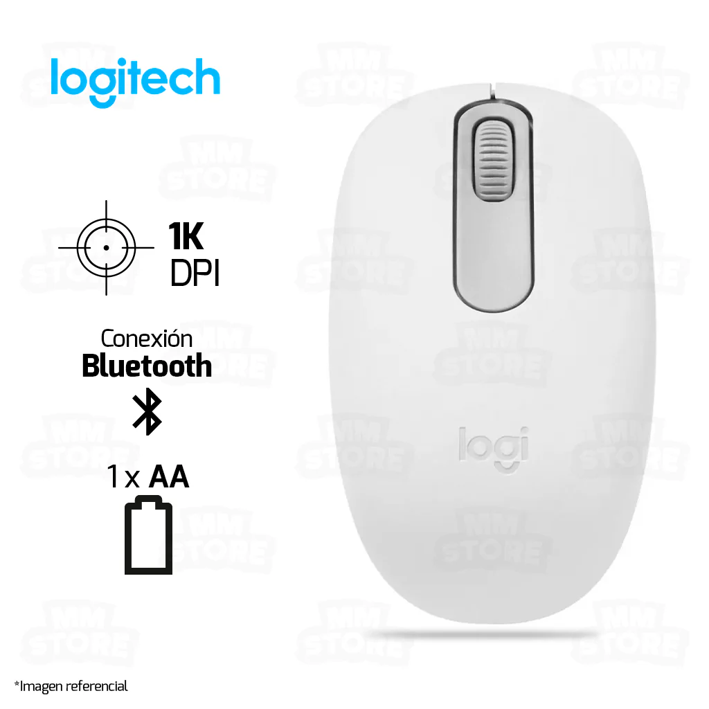 MOUSE LOGITECH M196 | BLUETOOTH | 1,000 DPI | BLANCO - Imagen 2