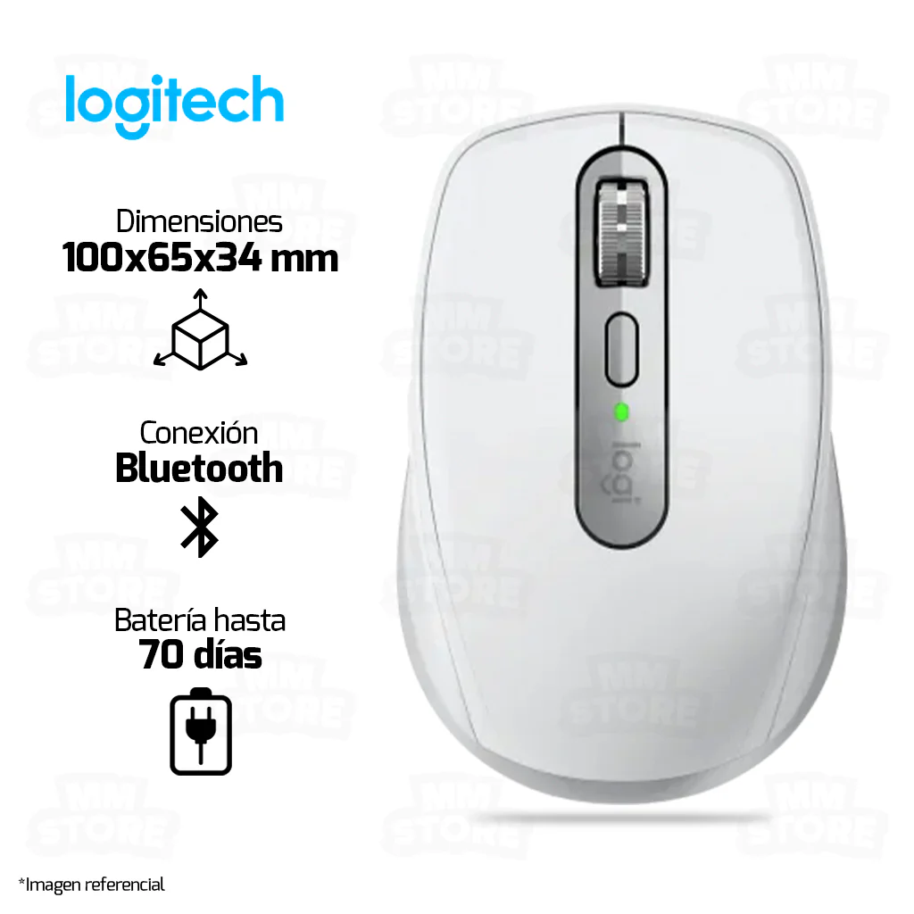 MOUSE LOGITECH MX ANYWHERE 3S | INALAMBRICO | 8,000 DPI | GRIS PALIDO