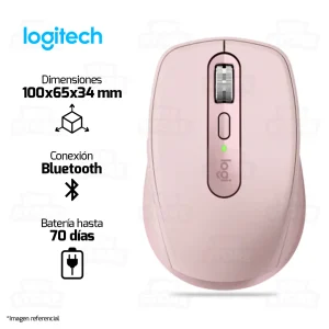 MOUSE LOGITECH MX ANYWHERE 3S | INALAMBRICO | 8,000 DPI | ROSADO