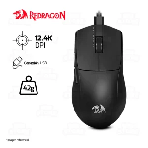 MOUSE REDRAGON K1NG (1K HZ) M724 | CABLEADO | 12,400 DPI | NEGRO