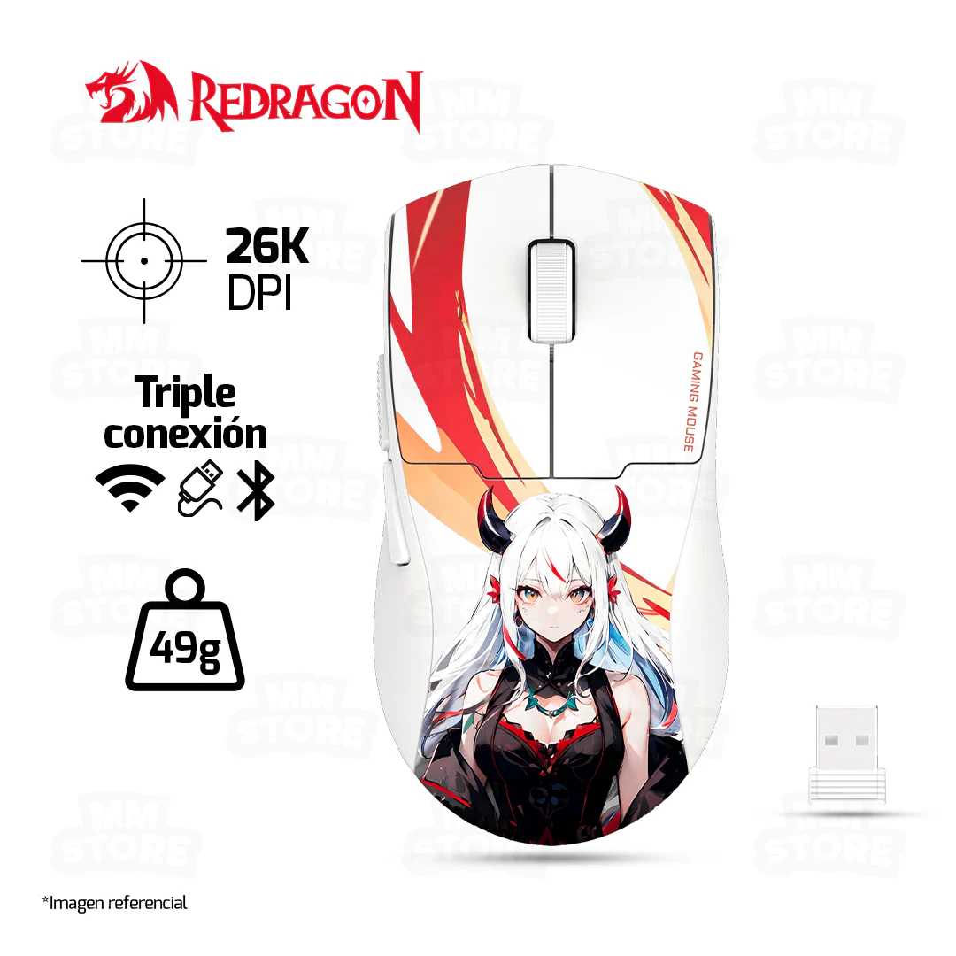 MOUSE REDRAGON K1NG MAX (1K HZ) M918AKG-PRO ANIME | INALAMBRICO | 26,000 DPI - Imagen 2