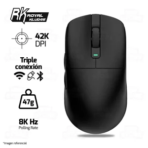 MOUSE ROYAL KLUDGE M3 | INALAMBRICO | 8,000 Hz | 42,000 DPI | NEGRO