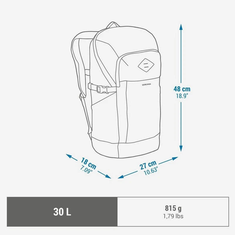 Mochila de montaña y trekking 30L NH500 Quechua - Imagen 5