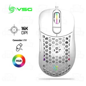 MOUSE VSG AQUILA AIR MATE 16,000 DPI RGB BLANCO