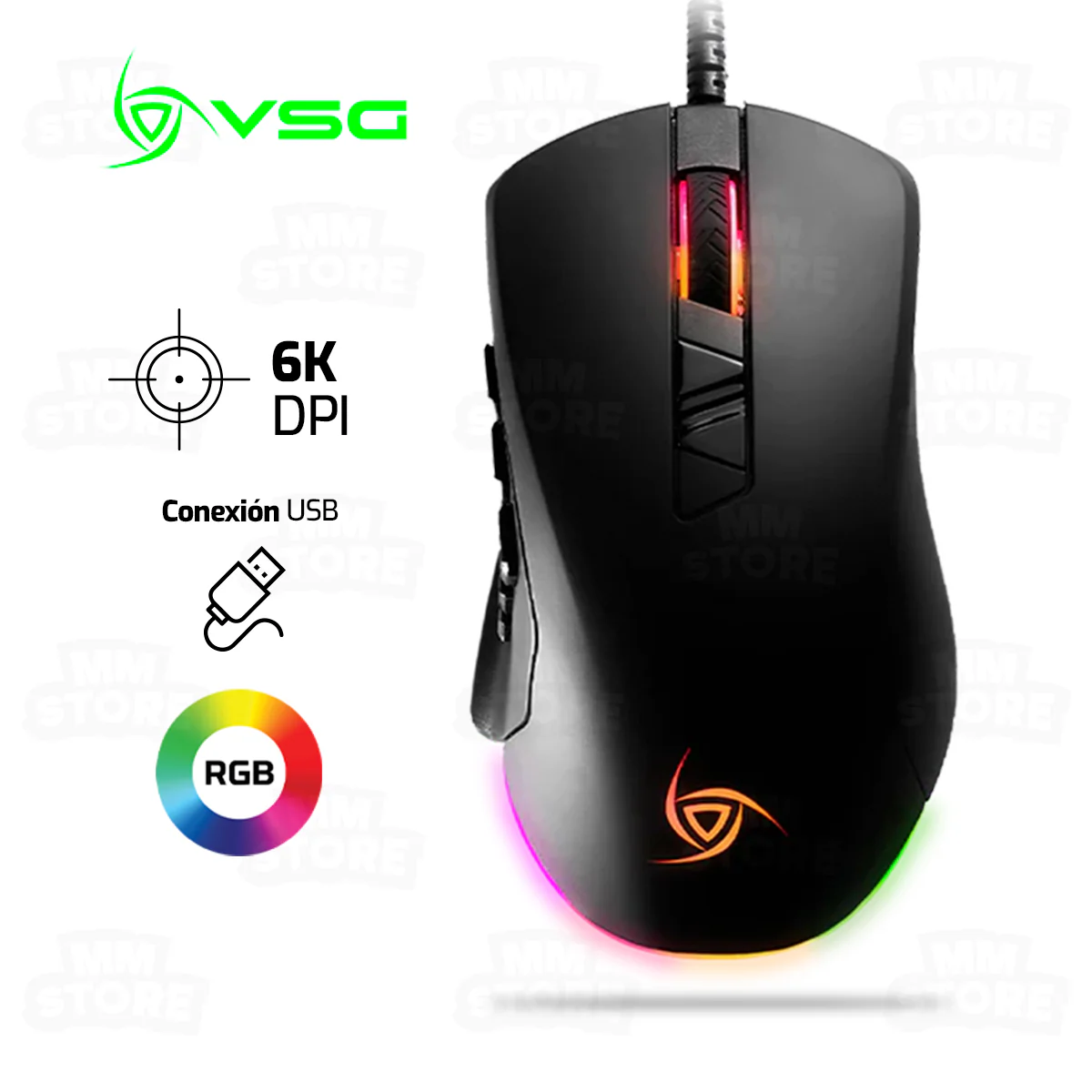 MOUSE VSG CETUS | 6,200 DPI | RGB - Imagen 2