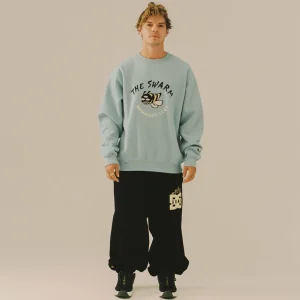 SUDADERA con cuello redondo GRIMEY The Swarm Dc Shoes X Blue GSW636 W25-azul