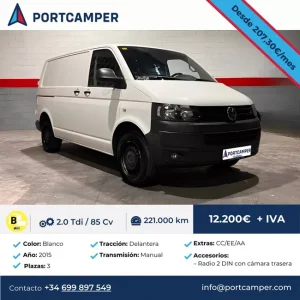 Volkswagen Transporter T6 Segunda Mano FURGON 85 Cv 2015