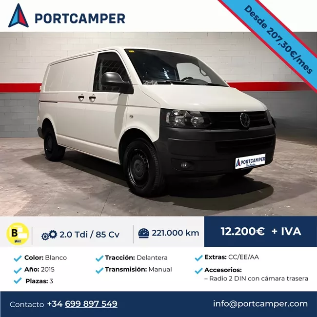 Volkswagen Transporter T6 Segunda Mano FURGON 85 Cv 2015