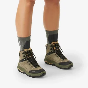 Zapatos de trekking impermeables de piel MT100 Forclaz