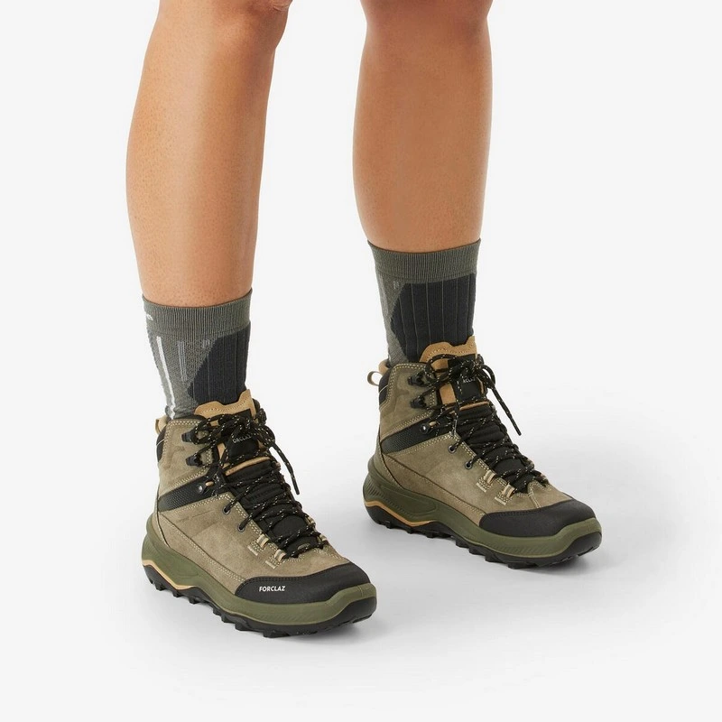 Zapatos de trekking impermeables de piel MT100 Forclaz - Imagen 2