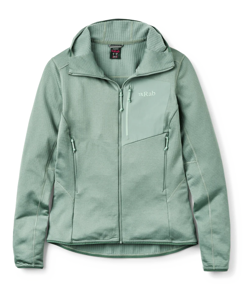 Rab Ascendor Light Hoody Wmns – Forro Polar Ligero para Alpinismo y Escalada Alpina