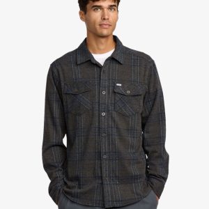 Camisa  Manga larga hombre RVCA ref-AVYWT00512 Vacancy Flannel cuadros verde