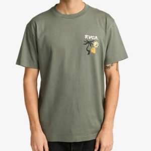 Camiseta RVCA manga corta para hombre EVYZT00288 DEEP THINK SLE verde