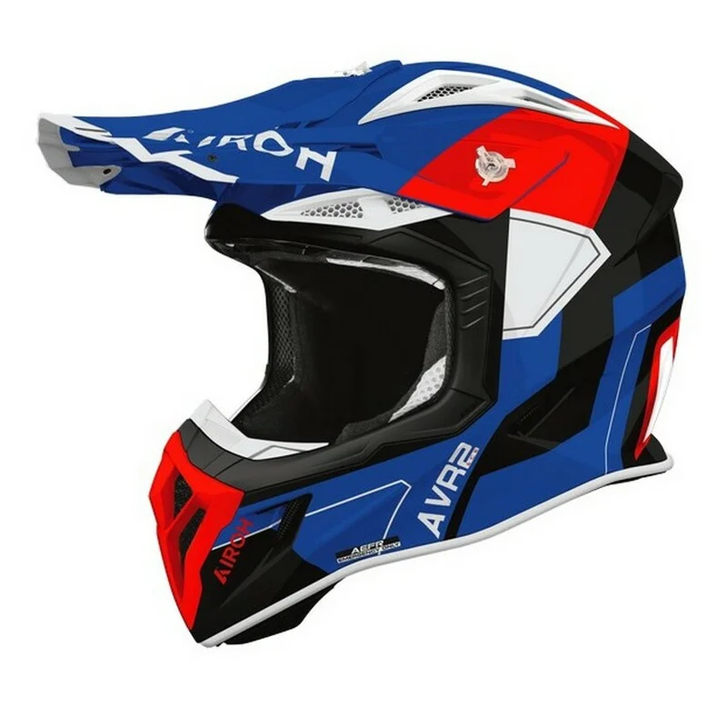 CASCO AIROH AVIATOR ACE 2 SHIELD AZUL ROJO