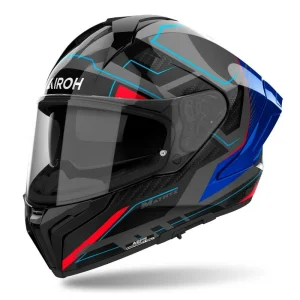 CASCO AIROH MATRYX ROCKET AZUL ROJO