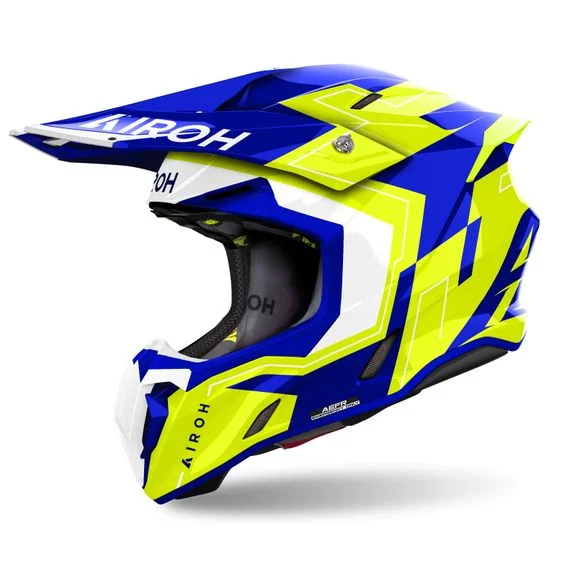 CASCO AIROH TWIST 3 DIZZY AZUL AMARILLO - Imagen 2