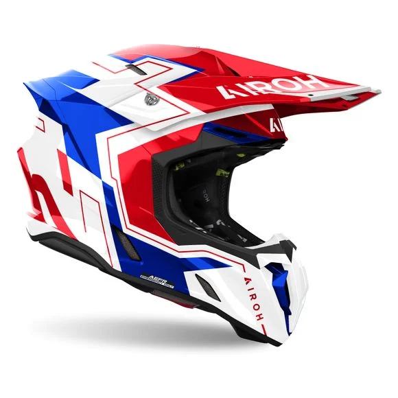 CASCO AIROH TWIST 3 DIZZY AZUL ROJO - Imagen 3