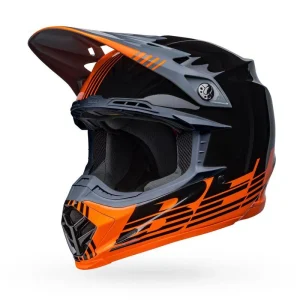 CASCO BELL MOTO-9 MIPS LOUVER NEGRO NARANJA