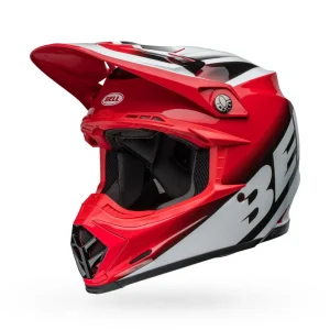CASCO BELL MOTO-9S FLEX RAIL ROJO BLANCO