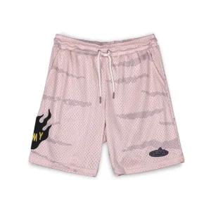 Pantalón corto GRIMEY GRBS175 S23Q2 cloven tongues ALL OVER PRINT-CREAM-rosa claro