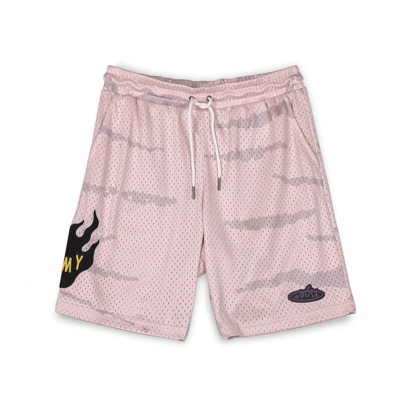 Pantalón corto GRIMEY GRBS175 S23Q2 cloven tongues ALL OVER PRINT-CREAM-rosa claro - Imagen 2