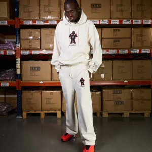 PANTALON CHANDAL GRIMEY the shelter wide leg  GRTS283-OWHT-OFF WHITE-blanco