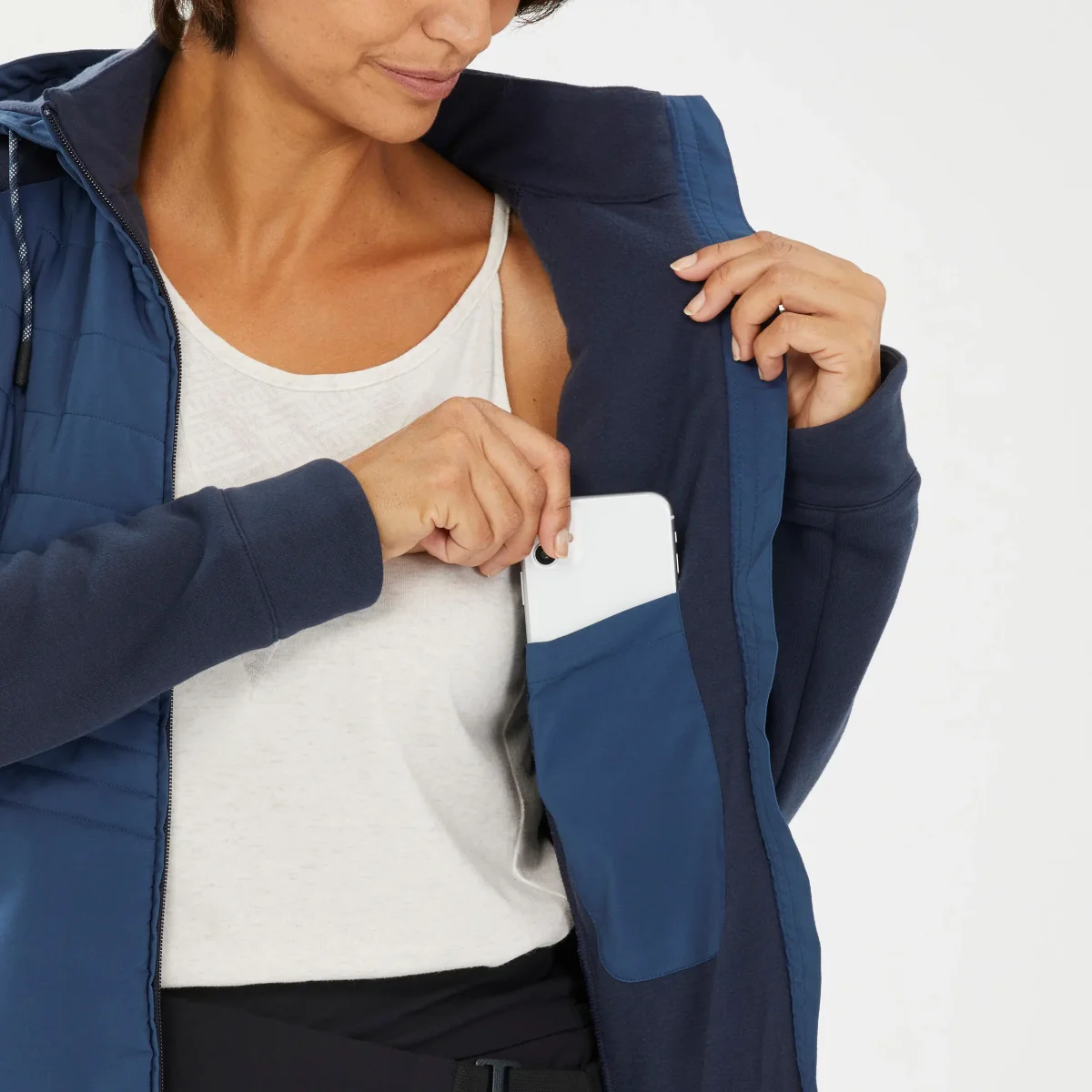 Casaca polar de montaña y trekking Quechua NH500 HYBRID - Imagen 6